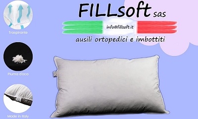 Cuscino Letto  Morbido in piuma d'oca FILLsoft Takimed